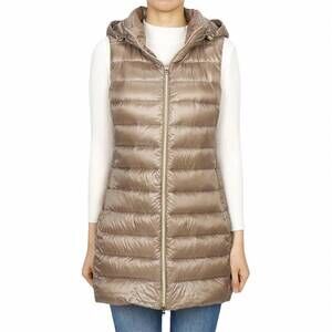 NEW HERNO padded puffer vest in platinum